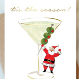 Santa Martini Holiday Card | Christmas Holidaycard