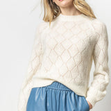 Easy Pointelle Crewneck Sweater