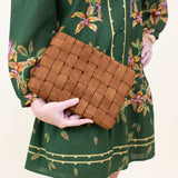 Lindy Woven Large Faux Suede