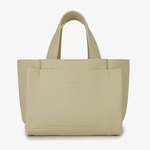 Beige tote bag on a white background