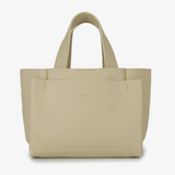 Beige tote bag on a white background