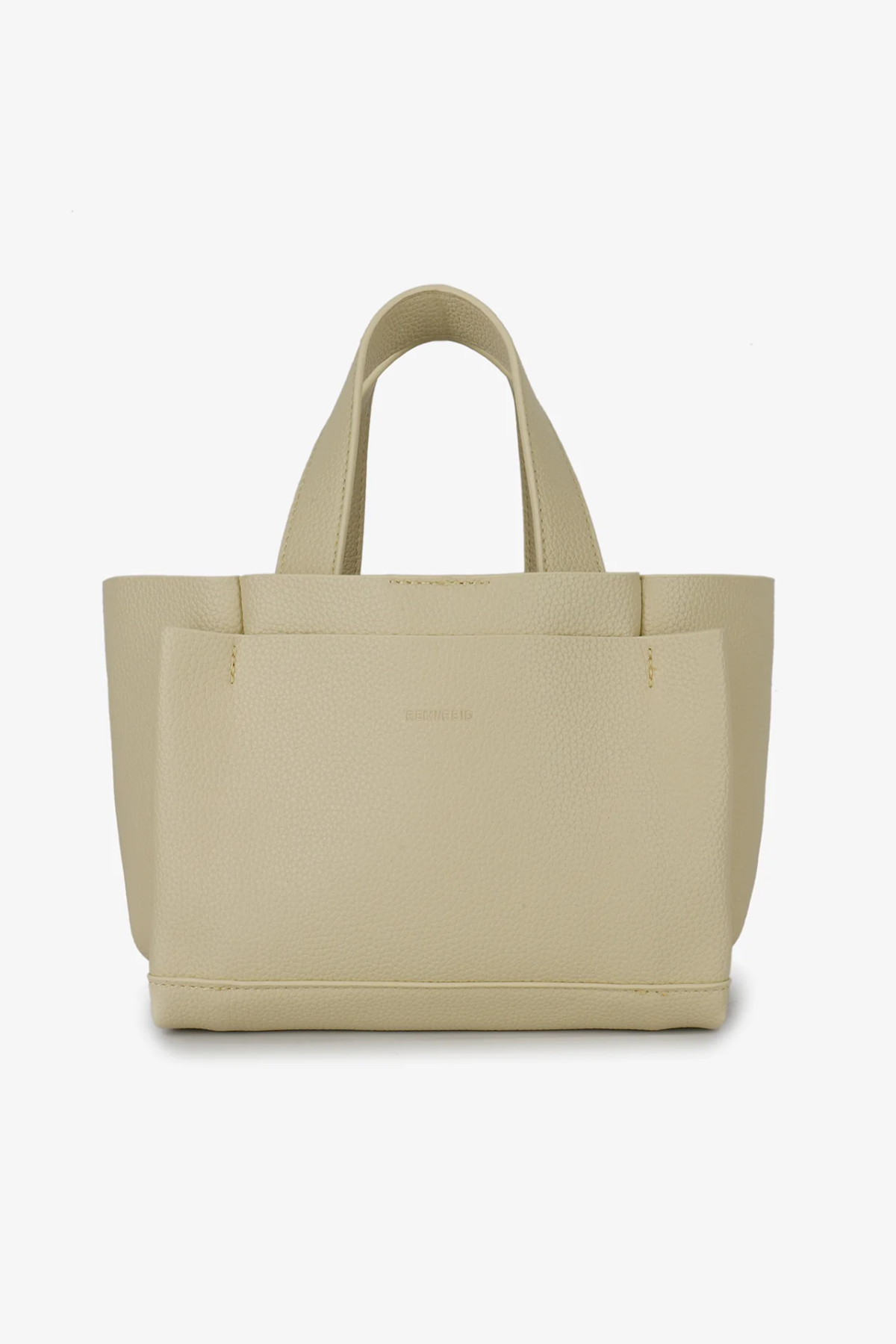 Beige tote bag on a white background