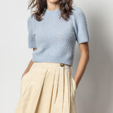 Cropped Cable Sweater