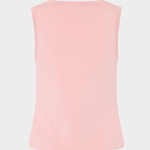 Pink sleeveless top on a light gray background