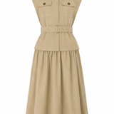 Ashtyn Khaki Midi Dress