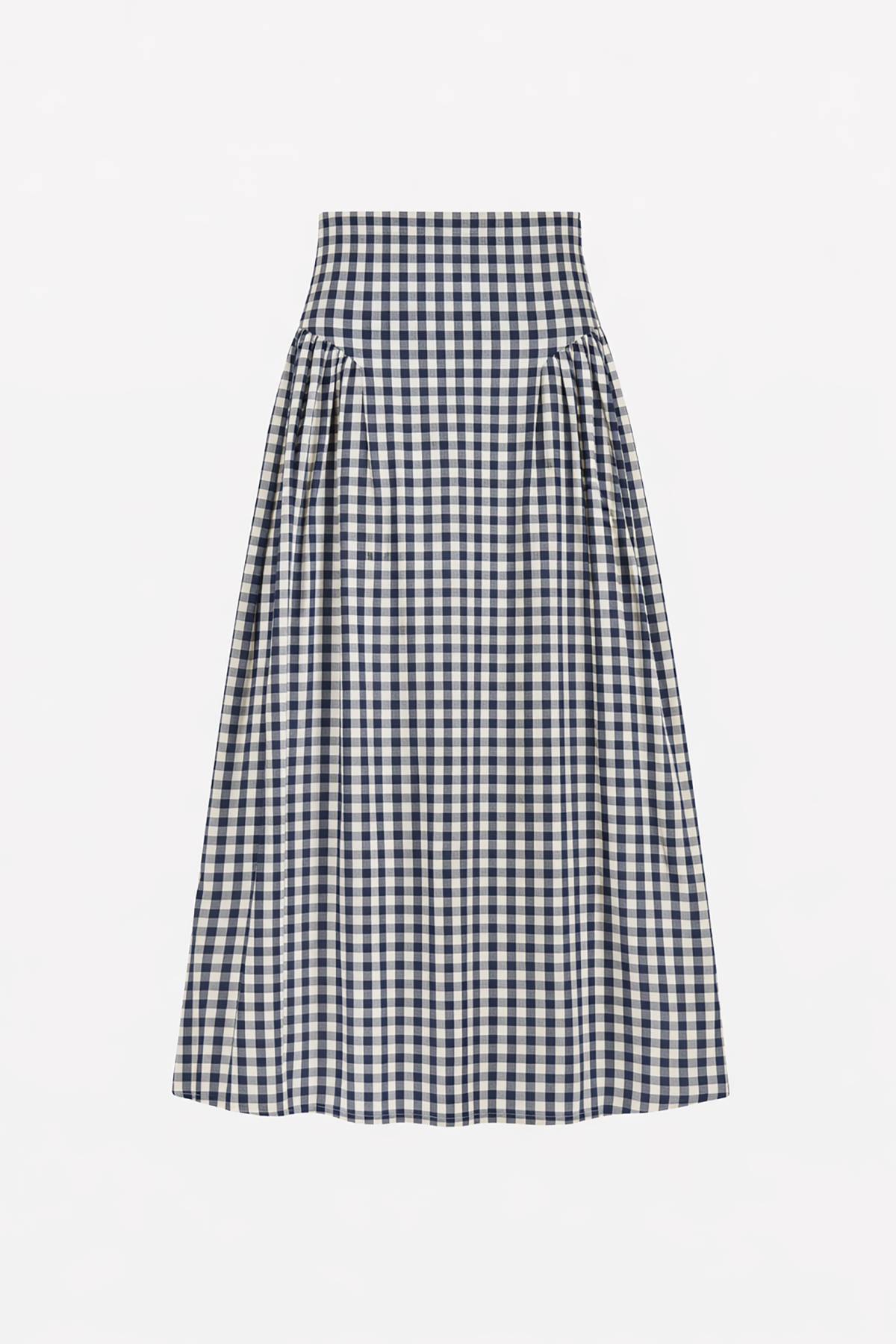 Black and white checkered skirt on a light gray background