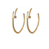 gold nail detail hoop gold earrings