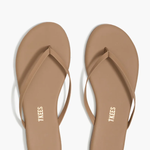 brown tkees sandal on white background