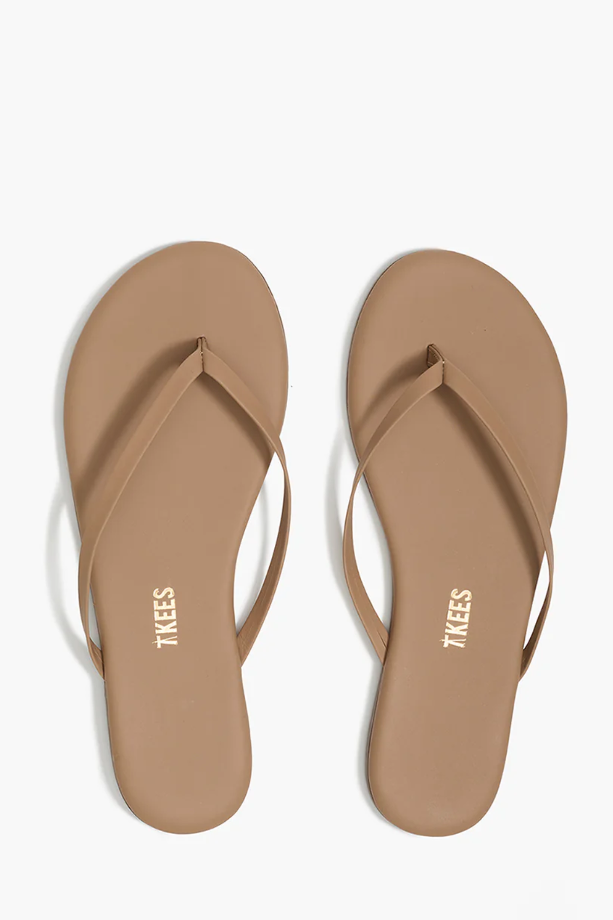 brown tkees sandal on white background