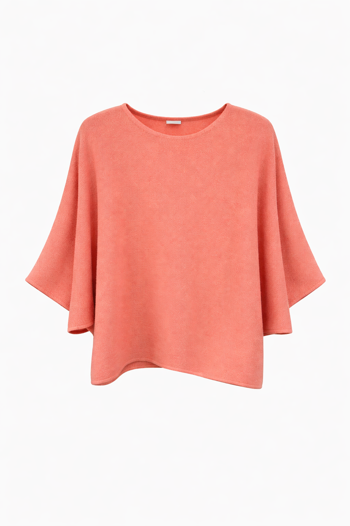 Coral-colored blouse on a white background