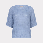 Light blue textured top on a white background