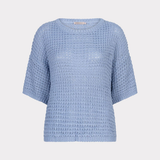Light blue textured top on a white background