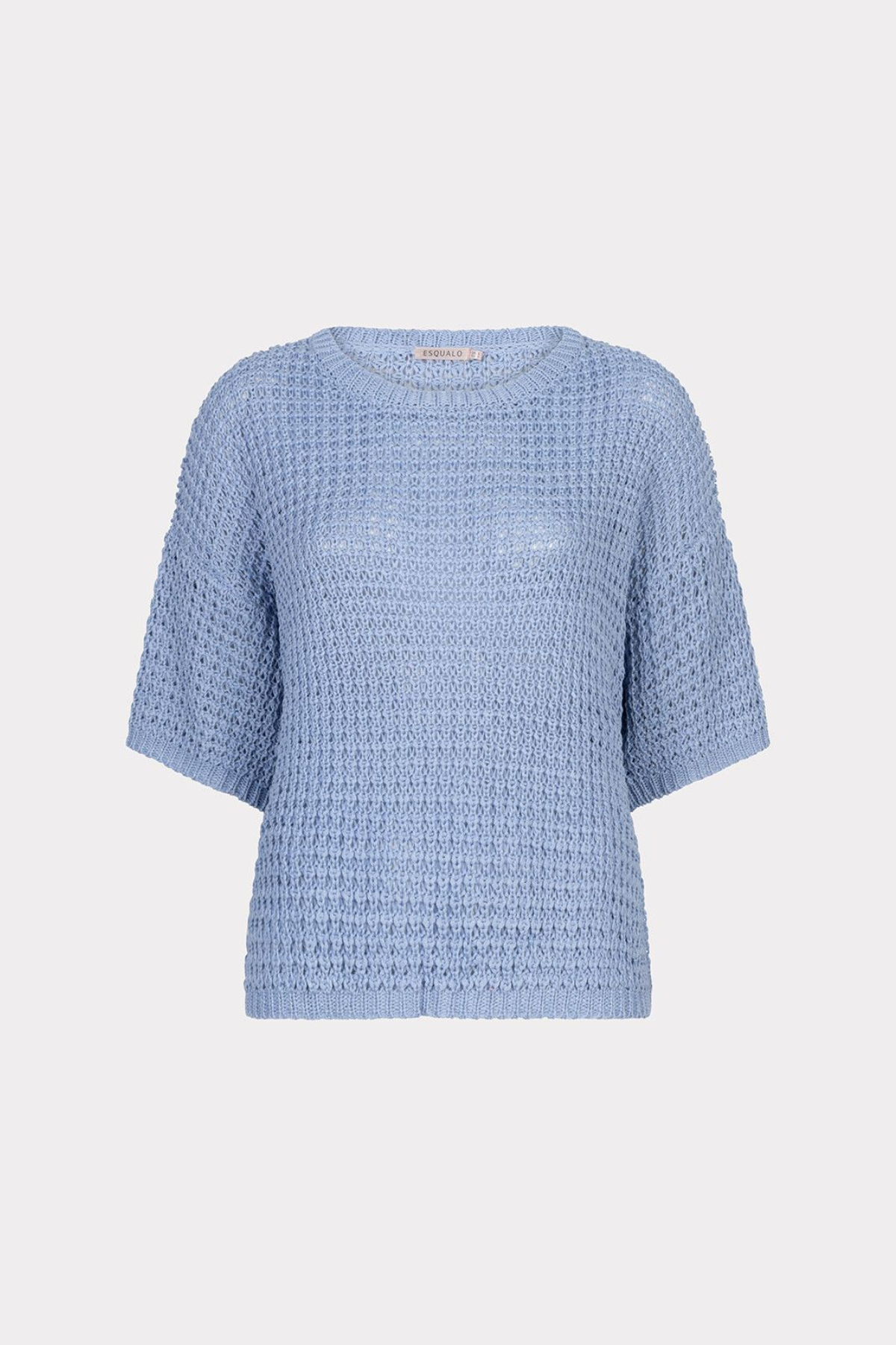 Light blue textured top on a white background
