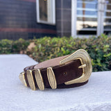 Gold Three Loop Belt