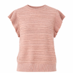 Pink textured top on a white background