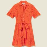 Martinique Dress Vermillion Eyelet