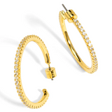 Medium Pave Hoop Earring