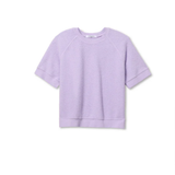 purple t-shirt on white background 