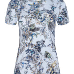 Floral patterned shirt on a white background