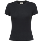 Navy blue t-shirt with a logo on a white background