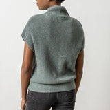 Ribbed Funnel Neck Sweater