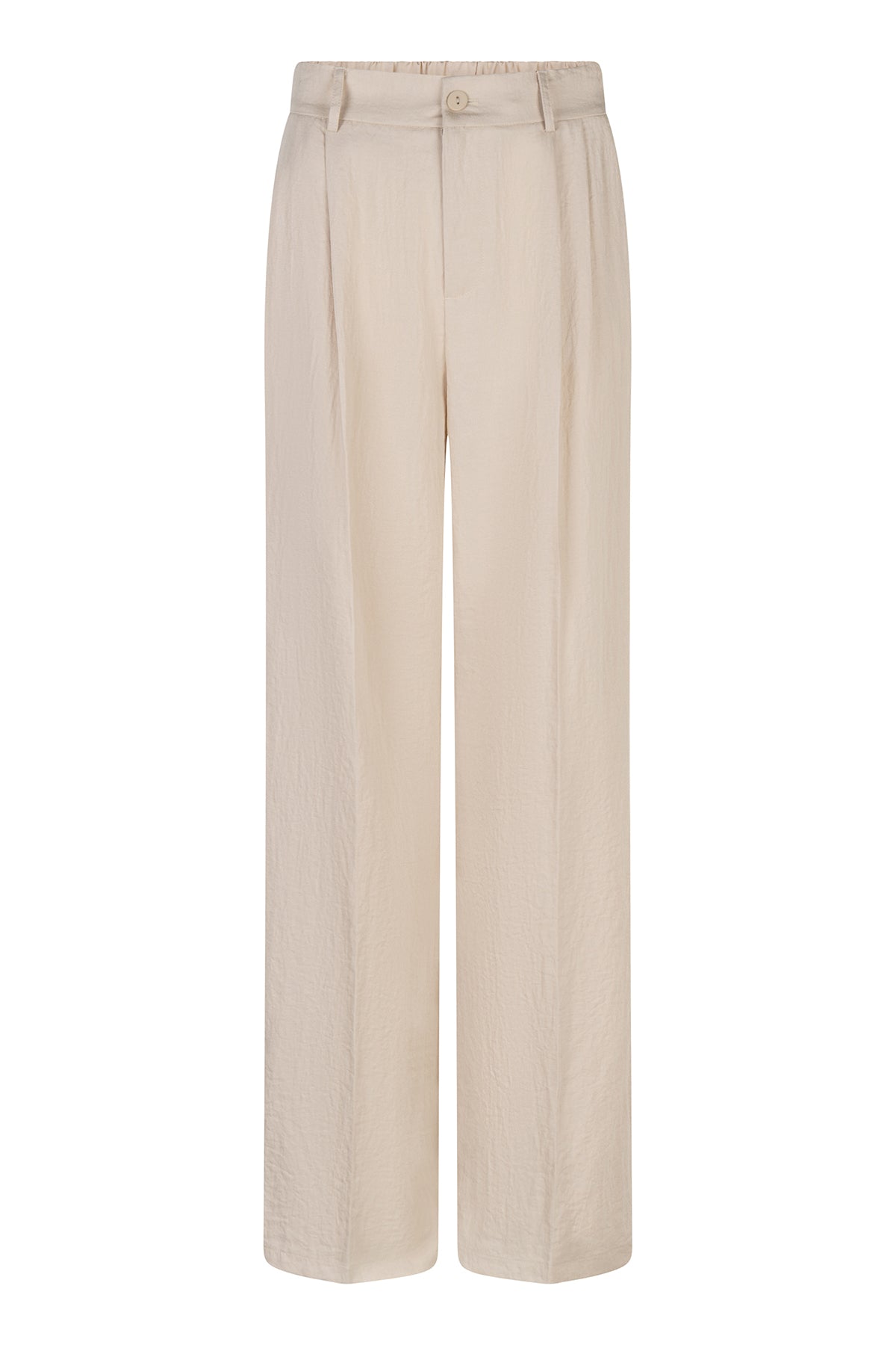 Beige wide-leg pants on a white background