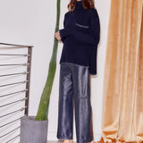 Faux Patent Leather Pants