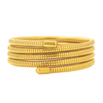 Yellow coil hose on a white background