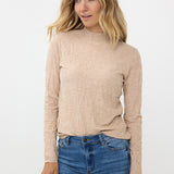 Solid Jacquard Sweater Top