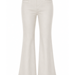 White flared jeans on a white background