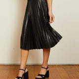 Annette Black Vegan Leather Skirt