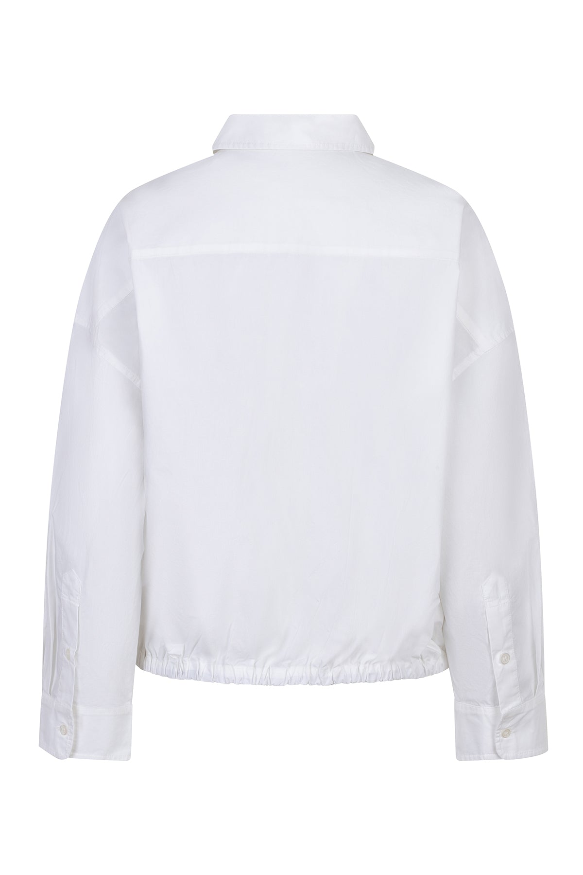 White denim jacket on a white background