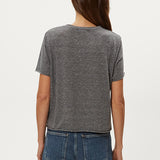 Jackie Raw Edge Crew Neck Tee