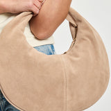 Farrah Genuine Suede Leather Hobo