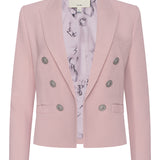 Tailored blazer with clean lines in a soft pink tone