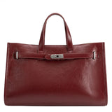 Sutton Burgundy Recycled Vegan Leather Tote Bag