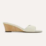 White wedge sandal on a white background