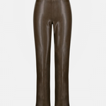 Brown leather pants on a white background