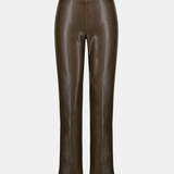 Brown leather pants on a white background