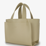 Beige tote bag on a white background