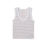 white stripe tank top on white background 