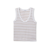 white stripe tank top on white background 