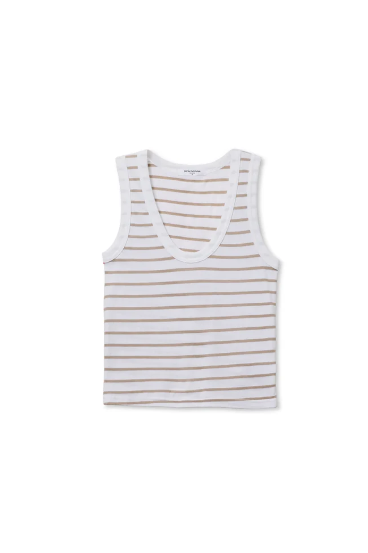 white stripe tank top on white background 