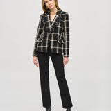 Plaid Bouclé Blazer With Pockets