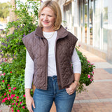 Brown Quilted Vest