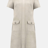 Scuba Suede Shift Dress