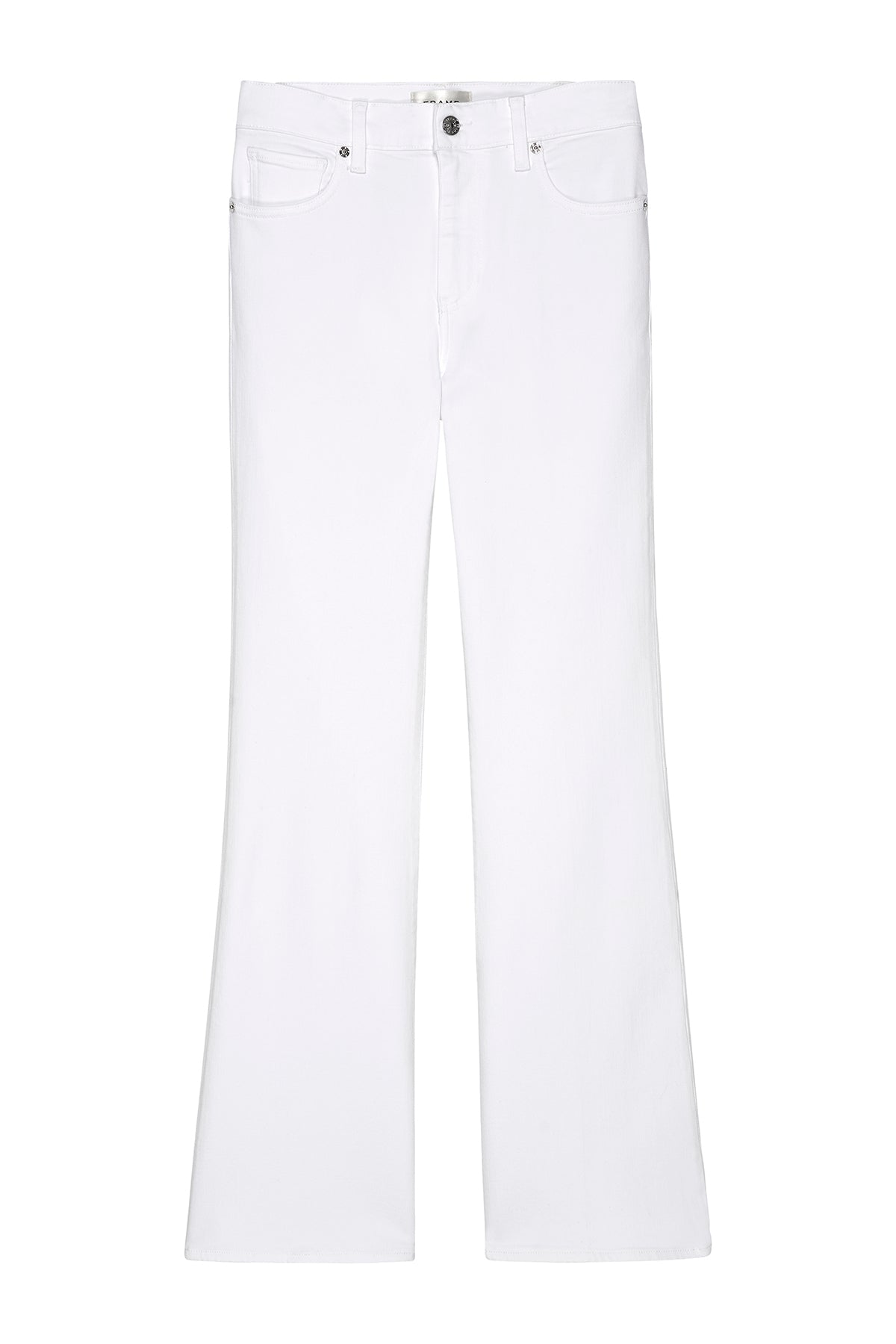 White jeans on a white background