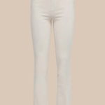Light blue jeans on a beige background