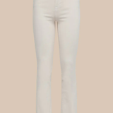 Light blue jeans on a beige background