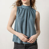 Sparkle Sleeveless Mock Neck